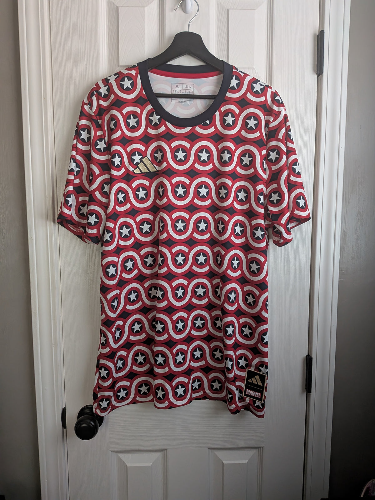 2023-24 Adidas MLS x Marvel Captain America Pre-Match Shirt